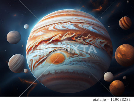 宇宙空間の惑星のイメージ 宇宙空間の惑星のイメージ 119088282