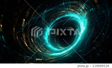 Abstract swirling vortex of light energy glowing brightly 119089526