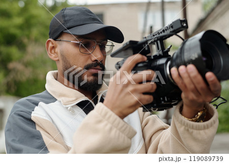 Filming Outdoors with Professional Camera Equipment Filming Outdoors with Professional Camera Equipment 119089739