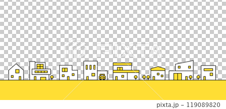シンプルな街並みのイラスト 119089820