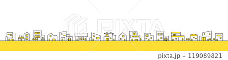 シンプルな街並みのイラスト 119089821