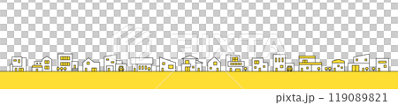 シンプルな街並みのイラスト 119089821