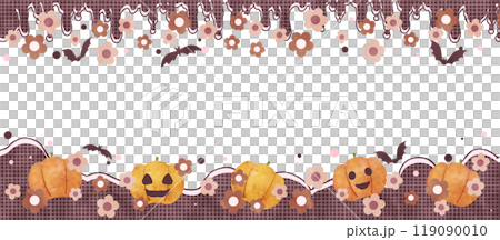 Flower and Halloween frame (horizontal) Flower and Halloween frame (horizontal) 119090010