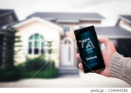 Home security and anti theft technology that connects to your smartphone with an application 119094586