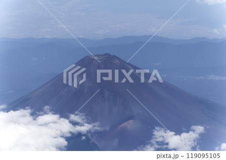 上空から見た富士山 119095105