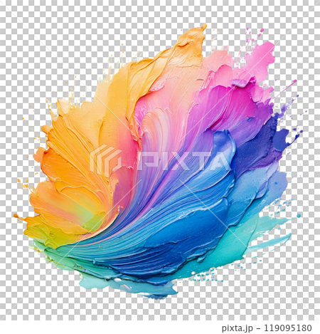 カラフルな水彩絵の具を塗ったテクスチャ 119095180