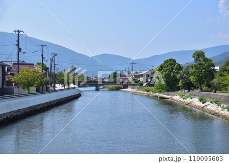 京都府宮津市・大手川の風景 京都府宮津市・大手川の風景 119095603