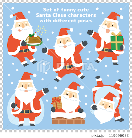 Cute Santa Claus illustration set 119096088