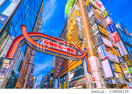 日本の東京都市景観 10月。(外国人観光客らで賑わう)歌舞伎町=7日 日本の東京都市景観 10月。(外国人観光客らで賑わう)歌舞伎町=7日 119096234
