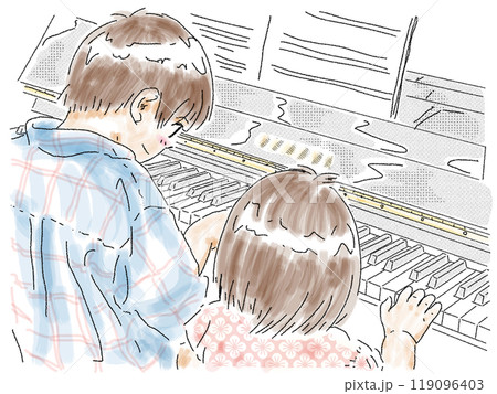 兄妹でピアノ 兄妹でピアノ 119096403