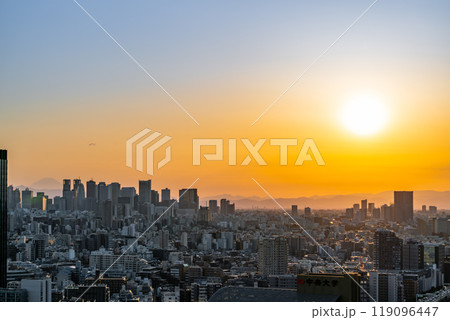 【東京都】夕暮れの大都市 119096447