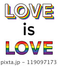 Love is love lettering. LGBTQ design 119097173