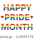 Happy pride month lettering. LGBTQ design 119097178