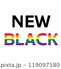 New black pride month lettering. LGBTQ design 119097180
