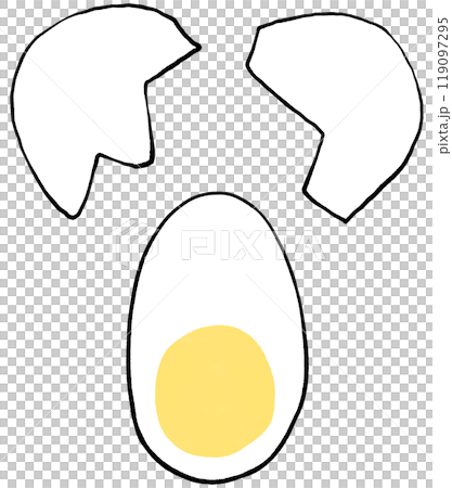 Illustration of breaking an egg 119097295