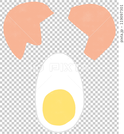 Illustration of cracking a red egg Illustration of cracking a red egg 119097301