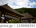 大内宿の茅葺屋根 119098391