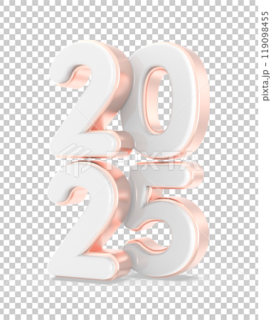 happy new year number 2025 3d render happy new year number 2025 3d render 119098455