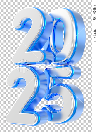 happy new year number 2025 3d render happy new year number 2025 3d render 119098465