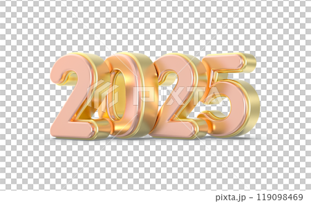 happy new year number 2025 3d render 119098469