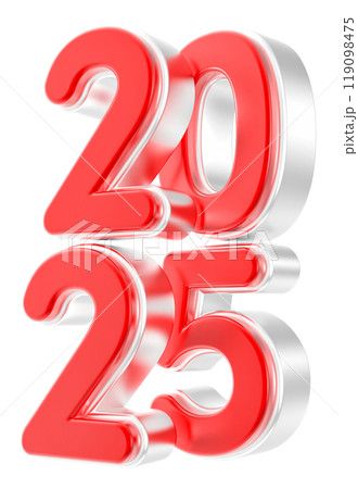 happy new year number 2025 3d render happy new year number 2025 3d render 119098475