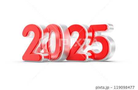 happy new year number 2025 3d render happy new year number 2025 3d render 119098477
