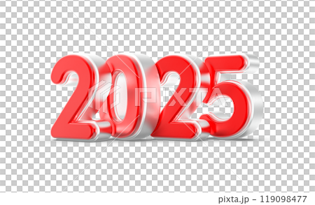 happy new year number 2025 3d render happy new year number 2025 3d render 119098477