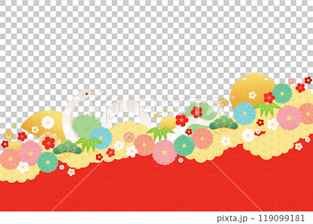 蛇年-新年賀卡模板1-3 119099181