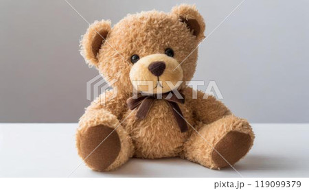 きょとんとした顔のかわいいテディベアのイラスト素材 [119099379] - PIXTA