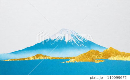 和紙に描いた富士山 119099675