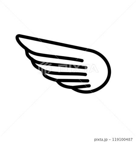 左の翼 左翼 アイコン 左の翼 左翼 アイコン 119100487