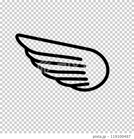 左の翼 左翼 アイコン 左の翼 左翼 アイコン 119100487