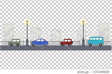 Background illustration of cars driving on city roads Background illustration of cars driving on city roads 119100689