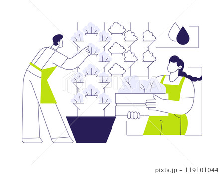 Aeroponics abstract concept vector illustration. 119101044