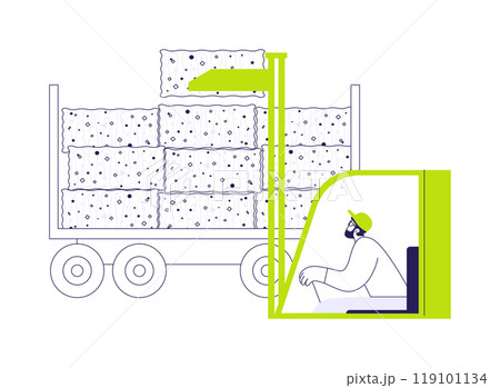 Shipping recycled materials abstract concept vector illustration. Shipping recycled materials abstract concept vector illustration. 119101134