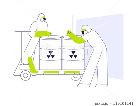 Nuclear waste abstract concept vector illustration. 119101141