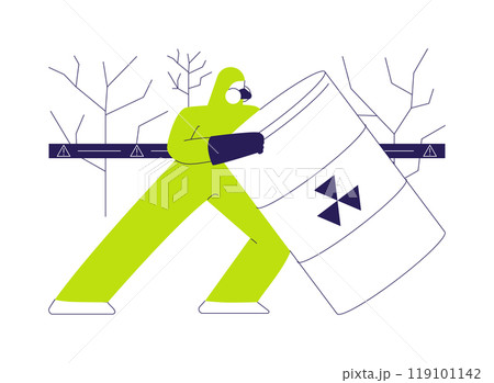 Hazardous waste disposal abstract concept vector illustration. 119101142