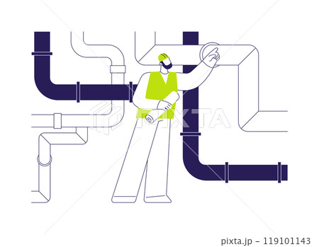 Wastewater management abstract concept vector illustration. 119101143