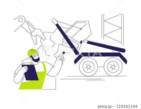 Construction waste management abstract concept vector illustration. 119101144