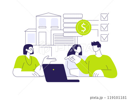 Offering the best mortgage deal abstract concept vector illustration. Offering the best mortgage deal abstract concept vector illustration. 119101181