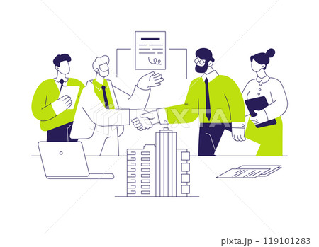 Investing in real estate abstract concept vector illustration. 119101283