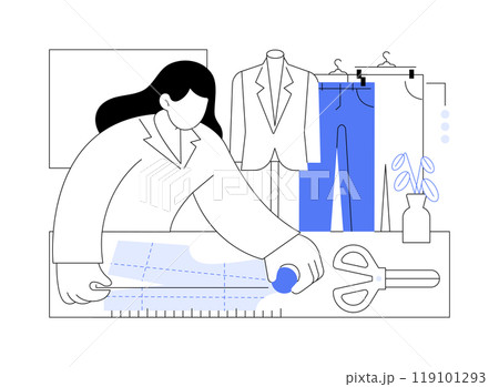 Clothing pattern isolated cartoon vector illustrations. Clothing pattern isolated cartoon vector illustrations. 119101293