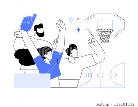Watching game isolated cartoon vector illustrations. 119101312
