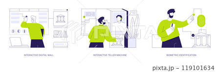 Banking technologies abstract concept vector illustrations. Banking technologies abstract concept vector illustrations. 119101634