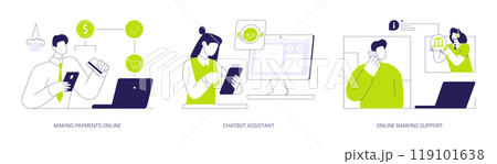 Online banking service abstract concept vector illustrations. 119101638