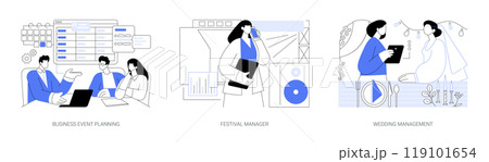 Event planner isolated cartoon vector illustrations se 119101654
