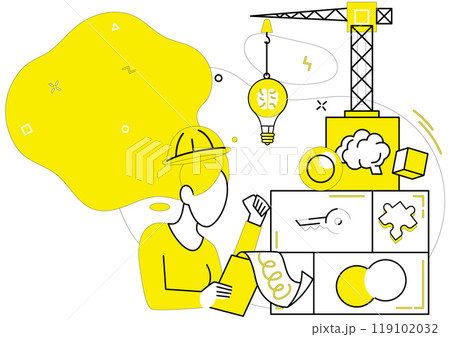 Logica vector illustration. Logica metaphorically dances with creativity in ballet innovative ideas Intelligence and logica are guiding stars in galaxy logical reasoning Success blossoms 119102032