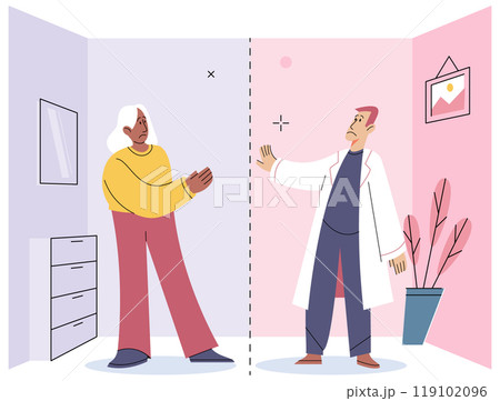 Antisocial vector illustration. Stress in society can lead to feelings being overwhelmed and mentally drained Being stressed can exacerbate feelings anxiety and depression The antisocial concept 119102096