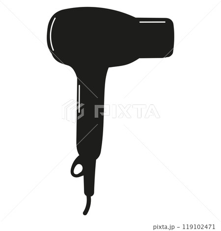 Hair dryer vector icon on a white background. 119102471