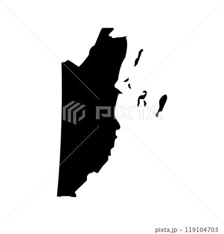 Belize Map Illustration Icon 119104703